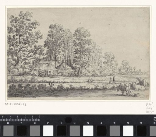 Farm with a milkmaid