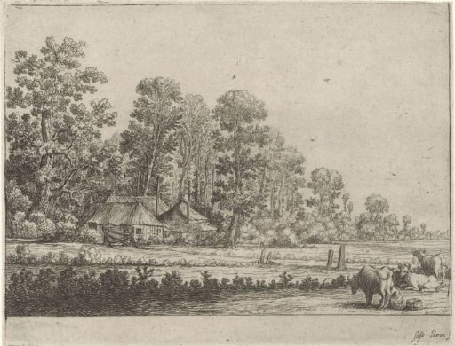 Farm with a milkmaid