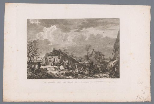 Destruction by flood and ice floes at Beusichem, 1809