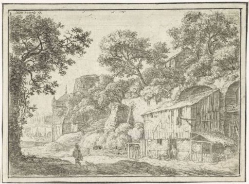 Wall with Buildings