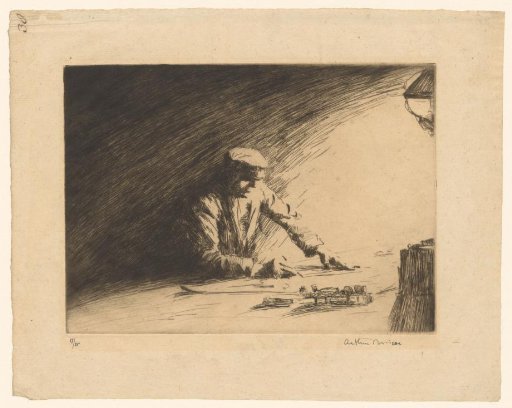 Ship's Captain in His Cabin in the Evening