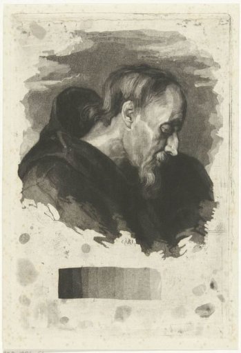 Portrait bust of a monk
