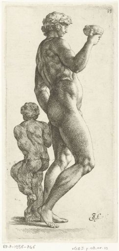 Bacchus with a young satyr