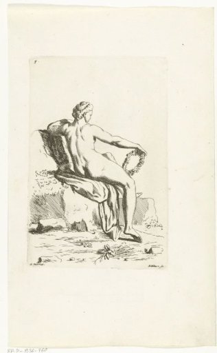Naked Woman with Flower Wreath