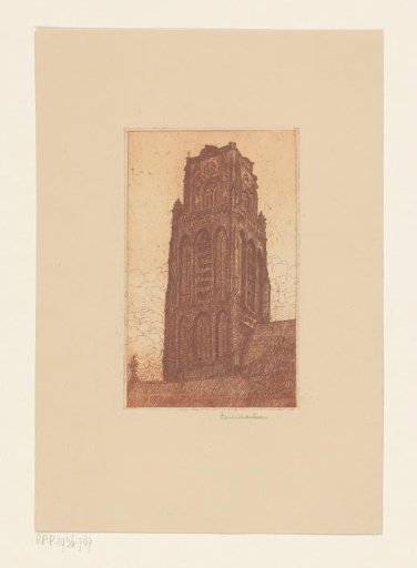 Study of a church tower