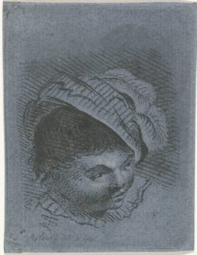Boy's head with a hat