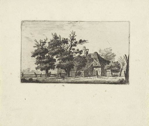 Landscape with farm and fence
