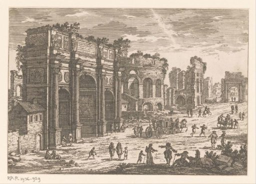 View of ruins in Rome