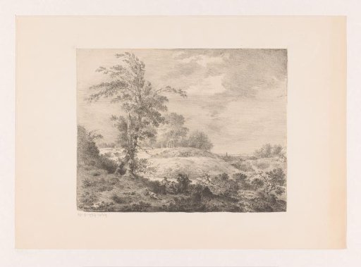 Hilly landscape with resting figures