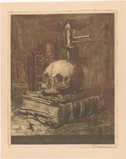 Still Life with Skull on a Book