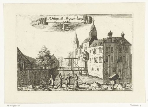 House or castle with a drawbridge at Rhijnenburgh