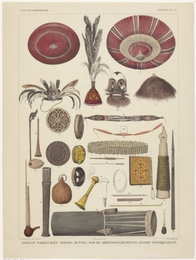 Sheet with Objects from Borneo