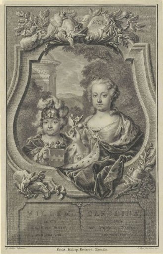 Portrait of William V, Prince of Orange-Nassau, and Carolina, Princess of Orange-Nassau
