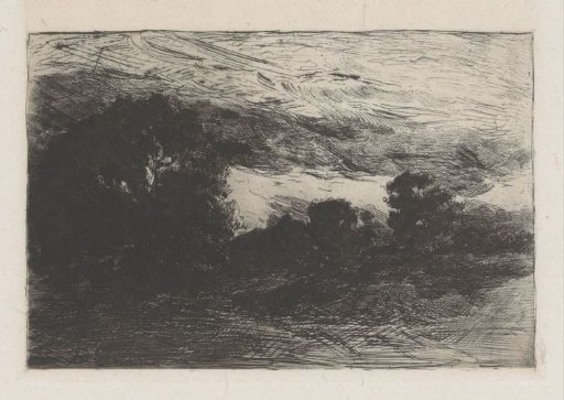 Landscape with Trees and Stormy Sky