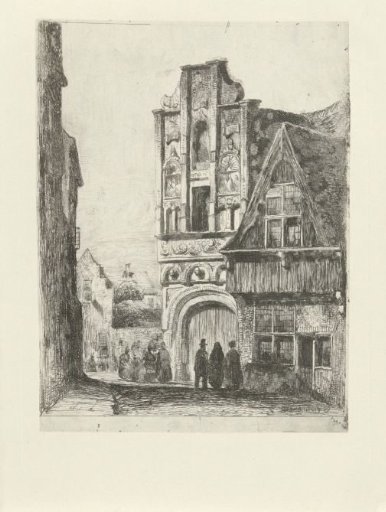 Figures at a Renaissance Facade