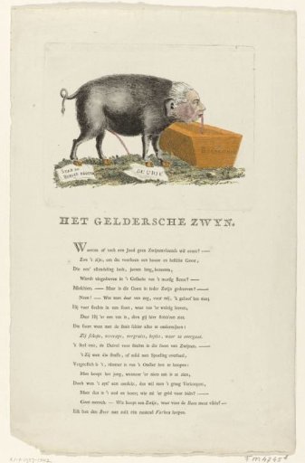 Satirical print on William V, 1786