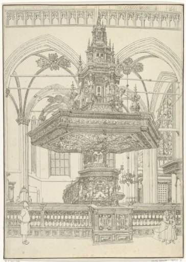Pulpit in the New Church in Amsterdam
