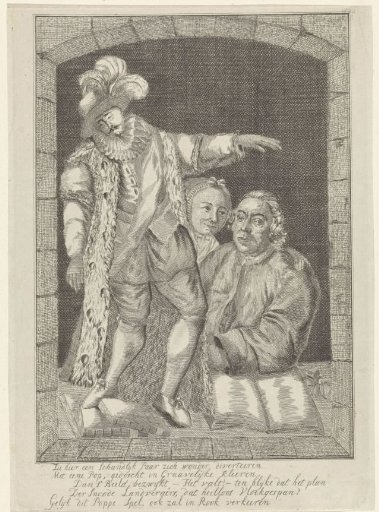 Satirical print on Johannes le Franc van Berkhey