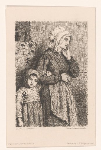 Woman with child on her arm
