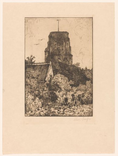 Village View with Church Tower