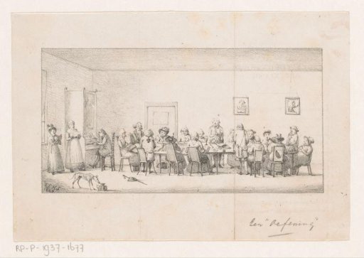 People at a Long Table