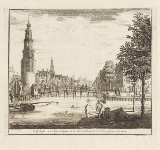 View of the Oudeschans in Amsterdam