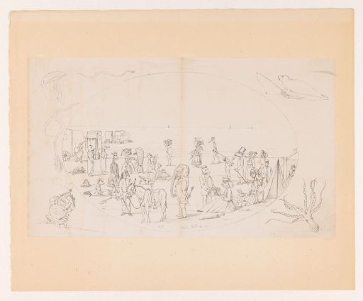 Beach Scene with Animals