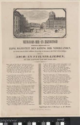 New Year's wish of the ash and dustmen of The Hague for the year 1851