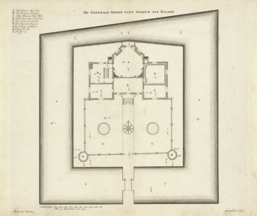 Plan of the Country Estate De Nes or Realeneiland at Vreeland