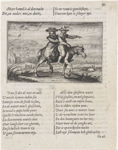 Man and woman on horseback