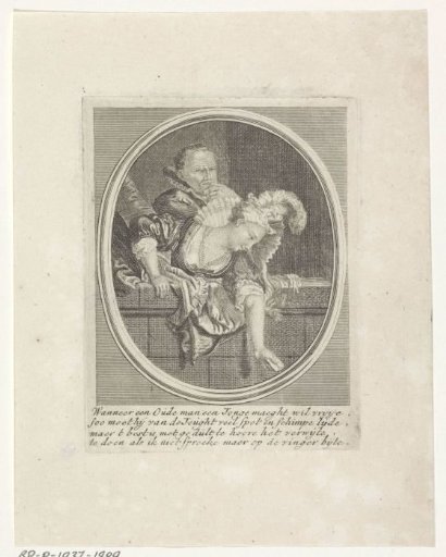 Young woman and old man