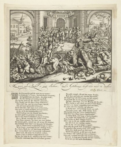 William III on the Dutch Lion drives Father Peters off the dragon of Babylon, 1689