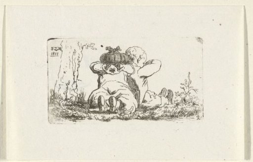 Two crying children