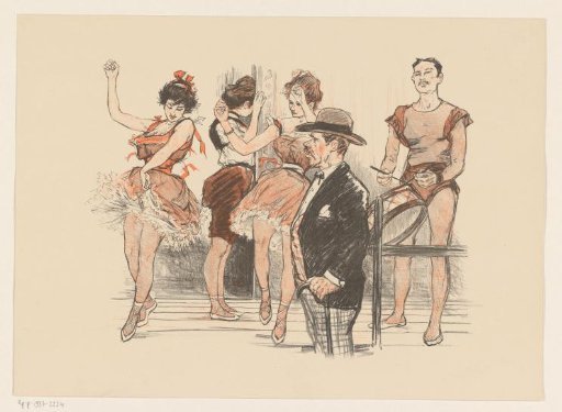 Dancers, Drummer and Man in a Suit