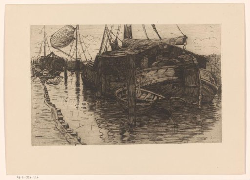 Moored boats in a harbor