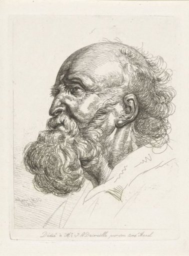 Portrait of an old man with a beard