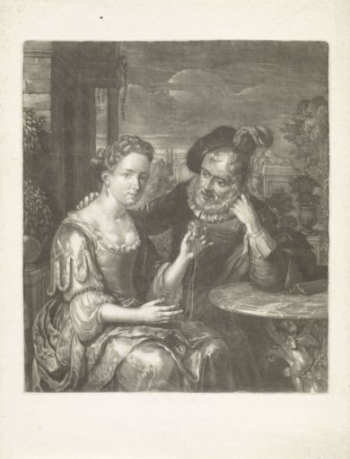 Young woman and old man