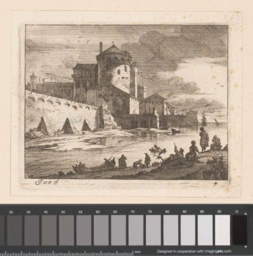 Italian harbour at sunset