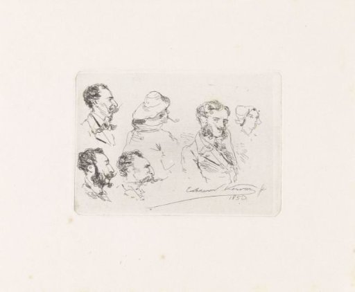 Six portraits, including the portraits of the Verveer brothers