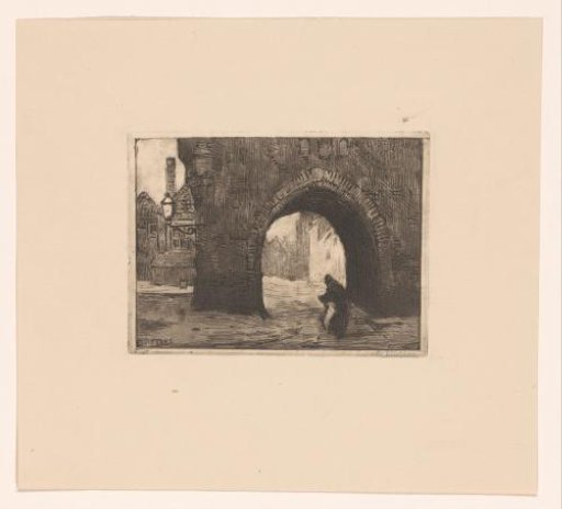 Gate with figure