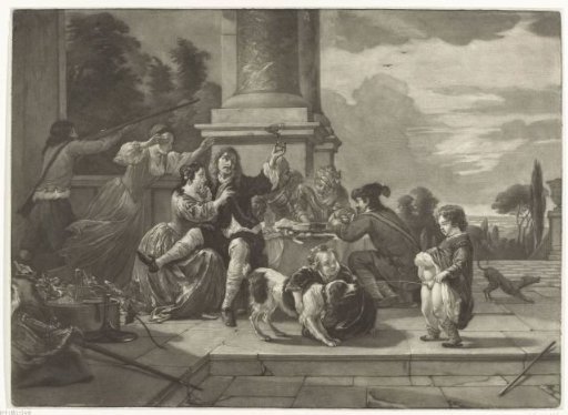 Merry Company on a Terrace