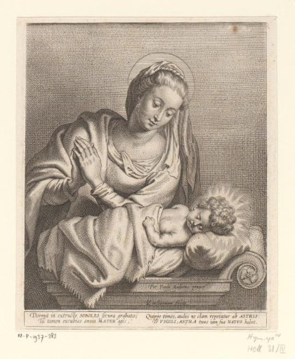 Mary adoring the Christ Child