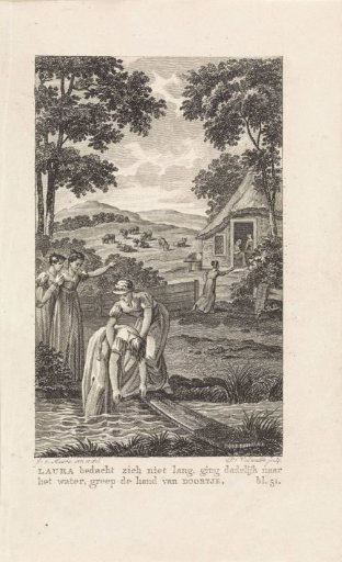 Women Pulling a Woman from a Ditch