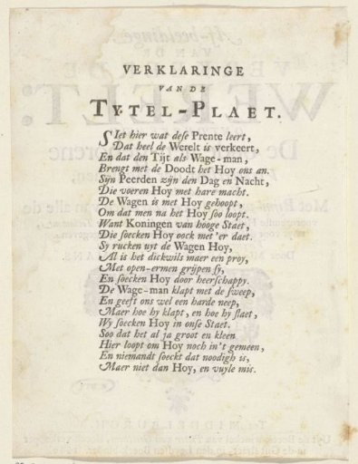 Title Page for: C. Udemans, Af-beeldinge van de verkeerde werelt, 1660.