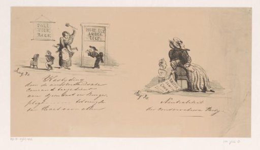 Satirical print on the elections for the States-General in August 1880 in Amsterdam