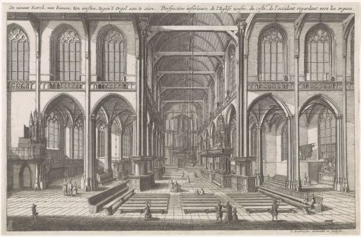 Interior of the New Church in Amsterdam, Viewed from the West