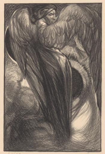 Angel, seen from behind