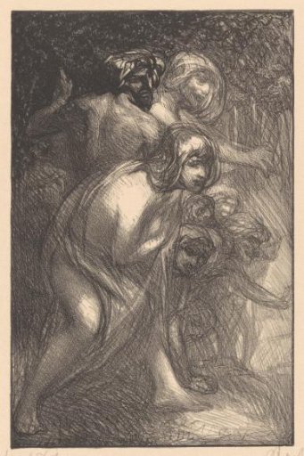 Nymphs and a satyr