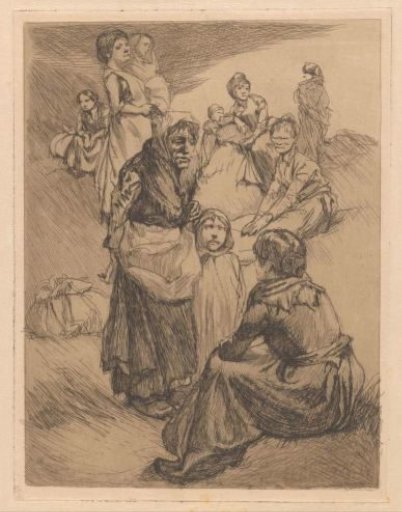 Standing and Sitting Women and Girls