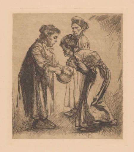Three Women with a Pot